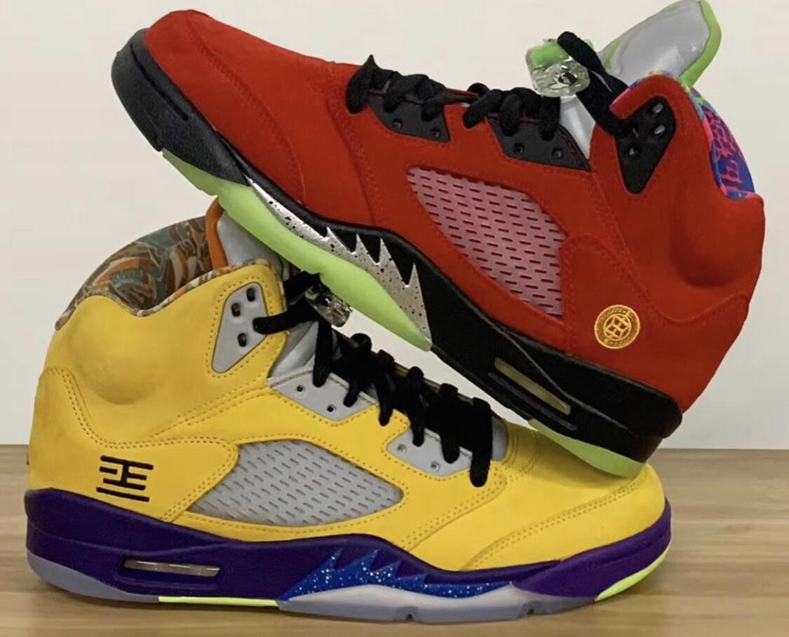 Men's Running Weapon Air Jordan 5 What The” Combines Eight Celebrated Colorways CZ5725-700 Shoes 019